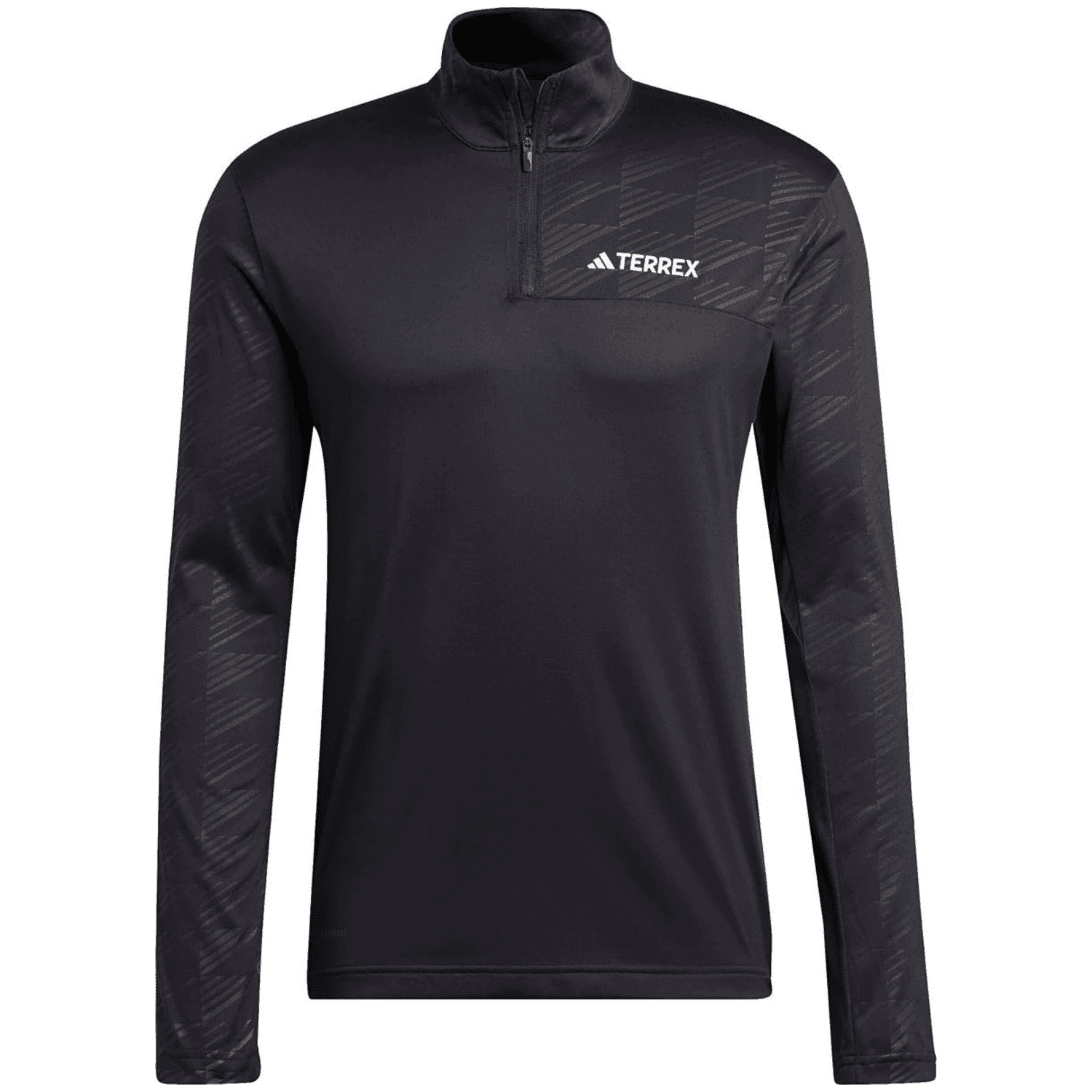 Multi Half-Zip Longsleeve Herren T-Shirt, schwarz, Gr. XL Image