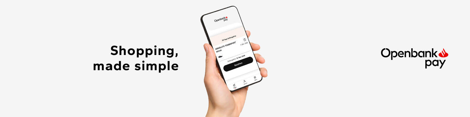 Purchase on account banner Openbank Pay
