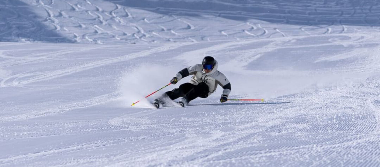 Skifahrer in Aktion