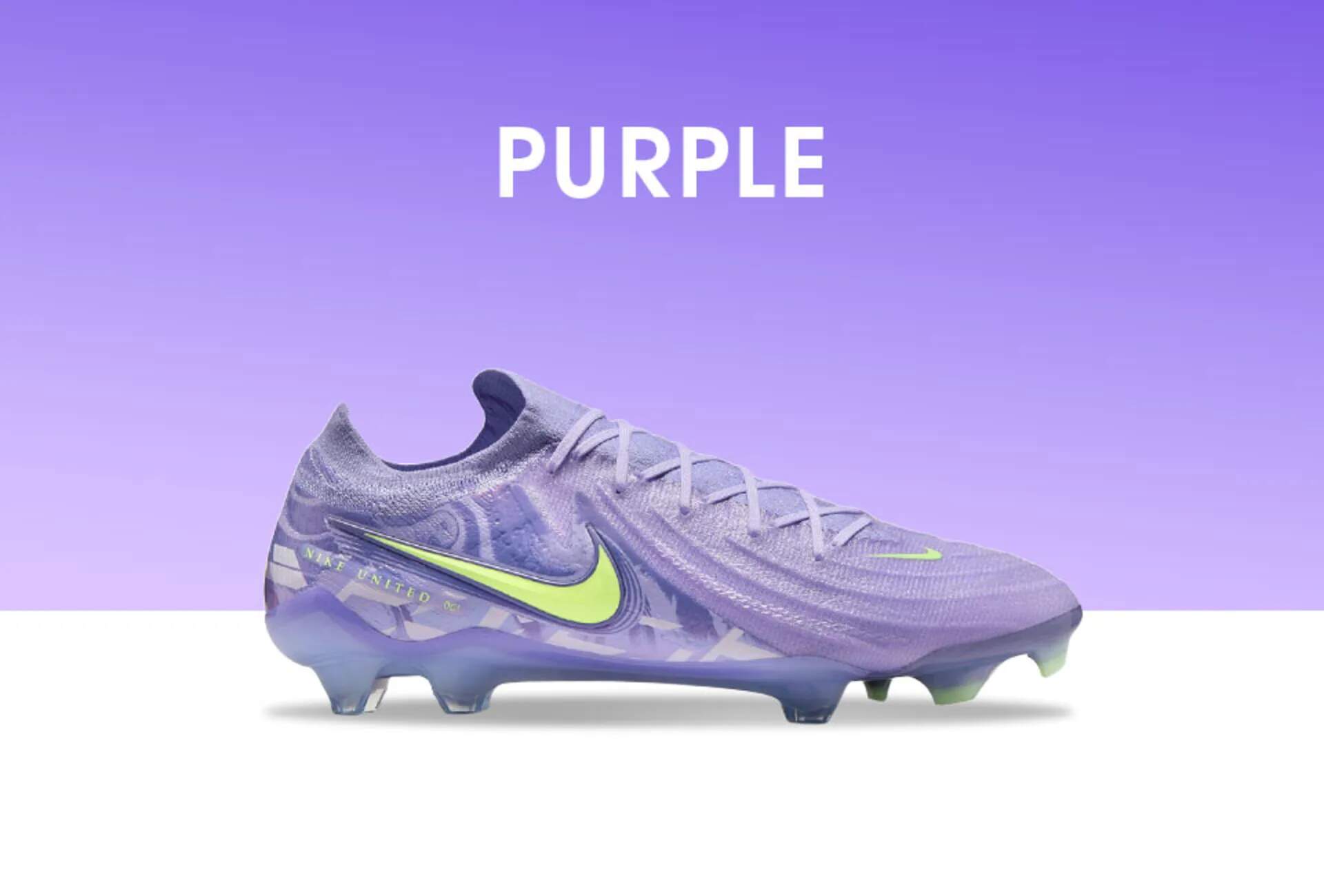 Purple football boots