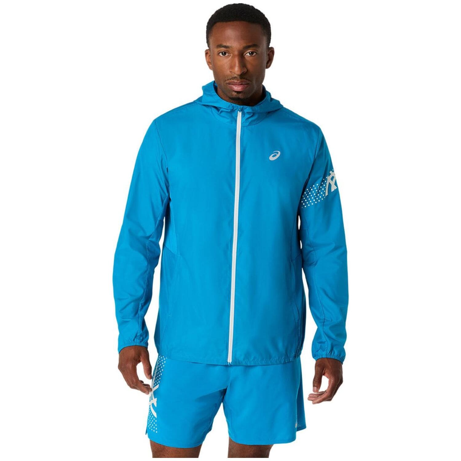 Asics Laufjacke ICON JACKET AEGEAN BLUE/CREAM