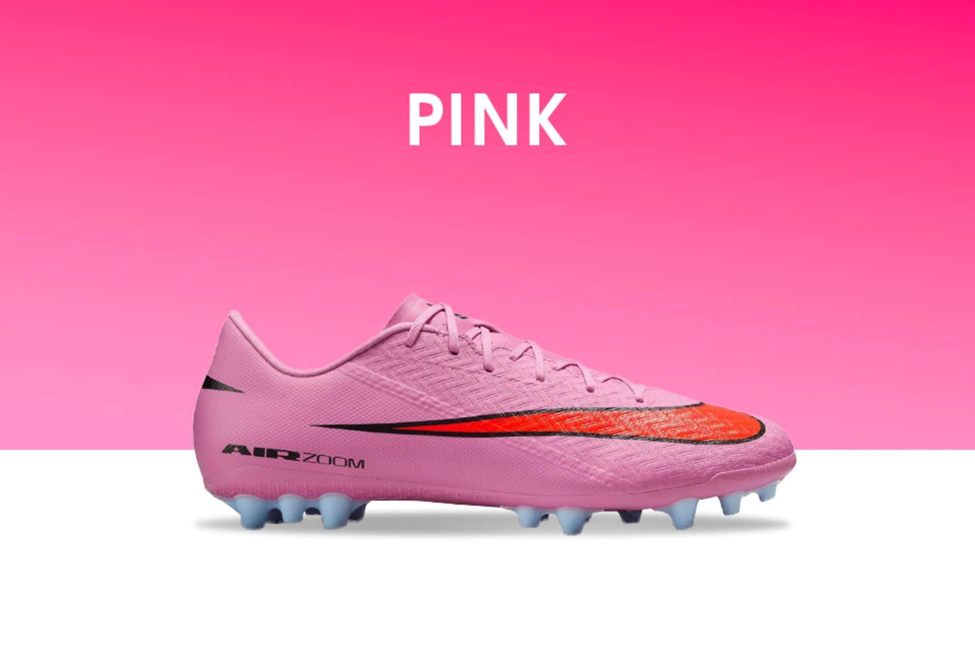 Pink football boots