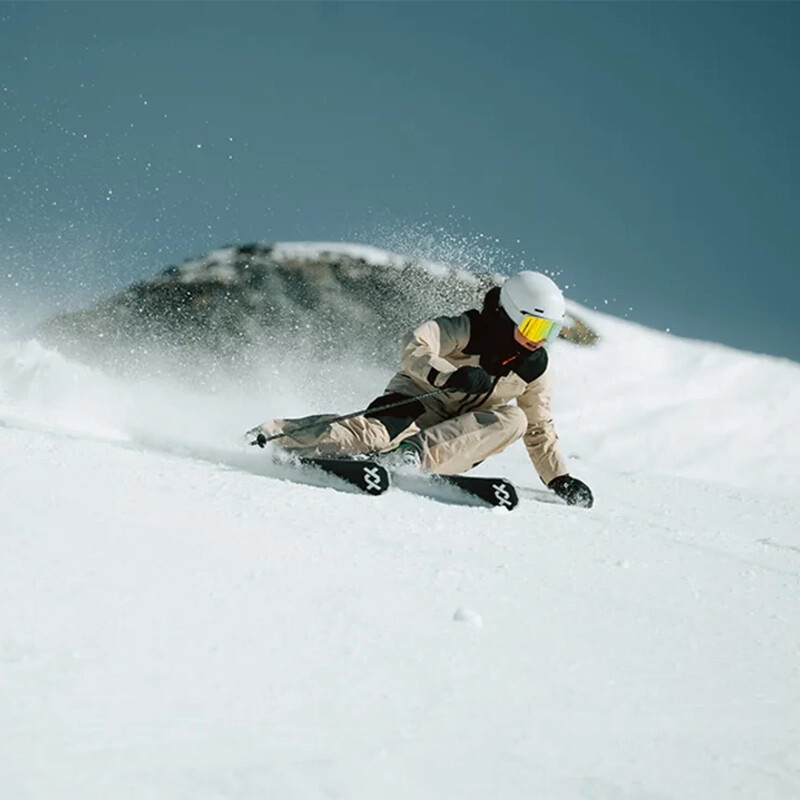 Skifahrer in Aktion