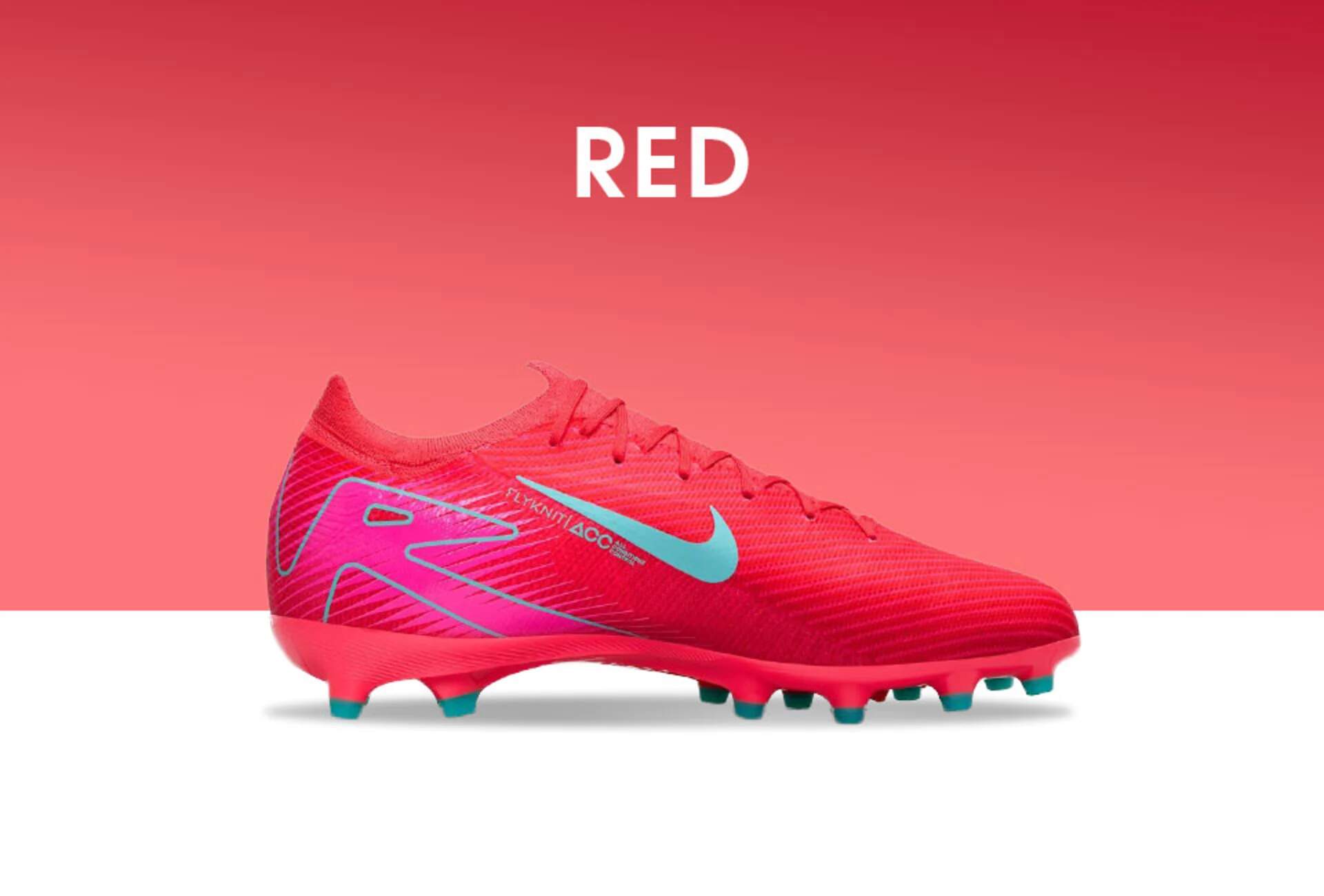 Red football boots