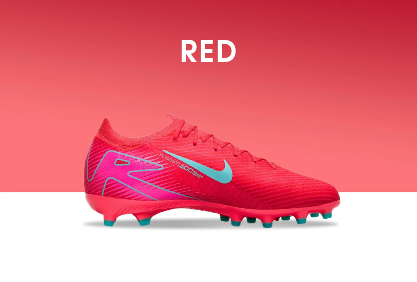 Rote Fußballschuhe