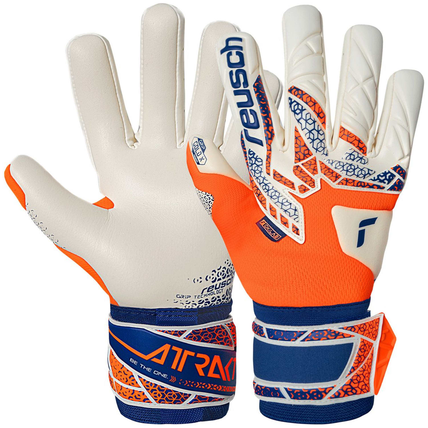 Reusch Attrakt Gold X NC Herren Torwarthandschuhe, orange, Gr. 8