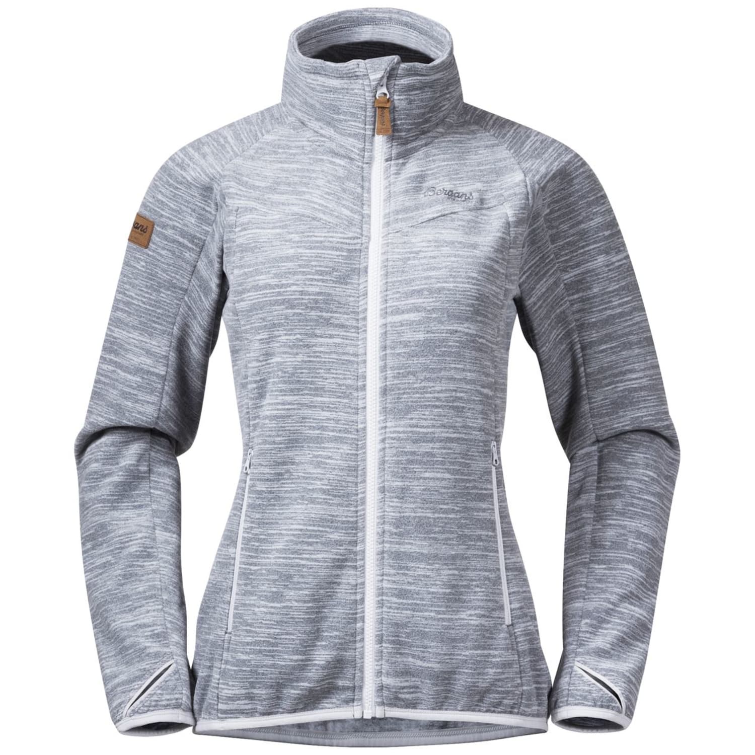 Bergans Hareid Fleece NoHood Damen Midlayer, grau, Gr. XS
