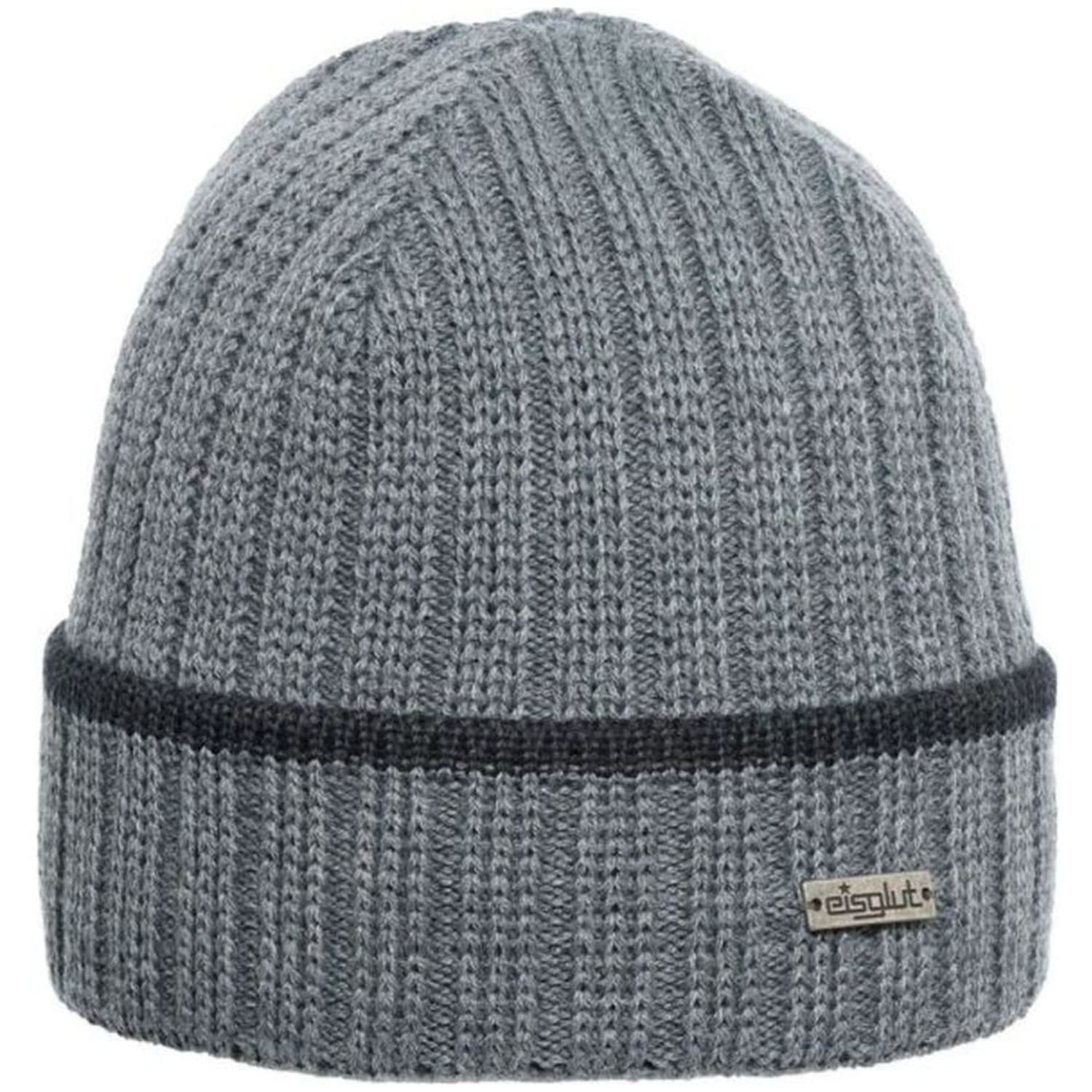 Eisglut Fisherg Merino Herren Mütze, grau, Gr. Einheitsgröße