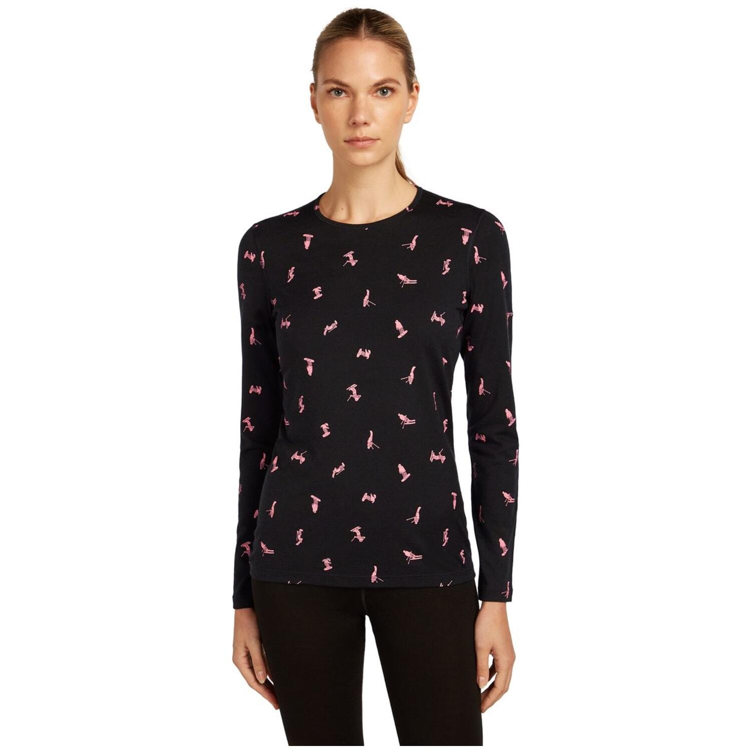Merino 200 Oasis Crewe Snow Day Damen Unterhemd, schwarz, Gr. XL Image