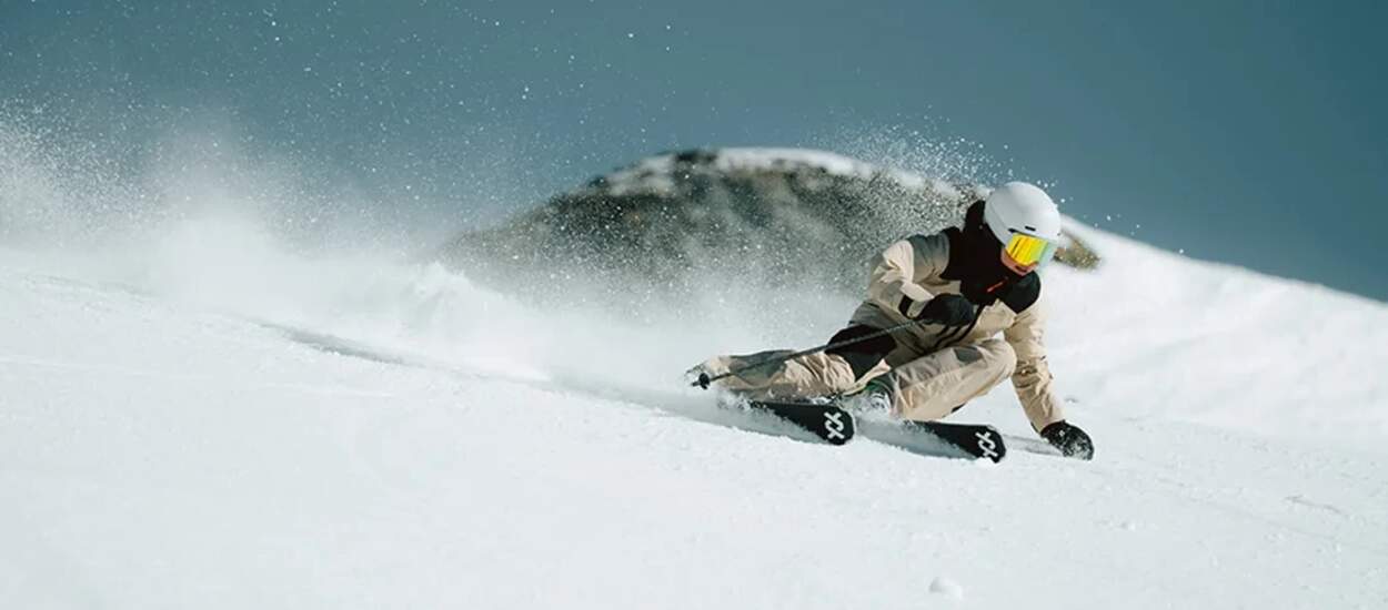 Skifahrer in Aktion