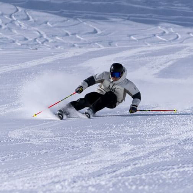 Skifahrer in Aktion