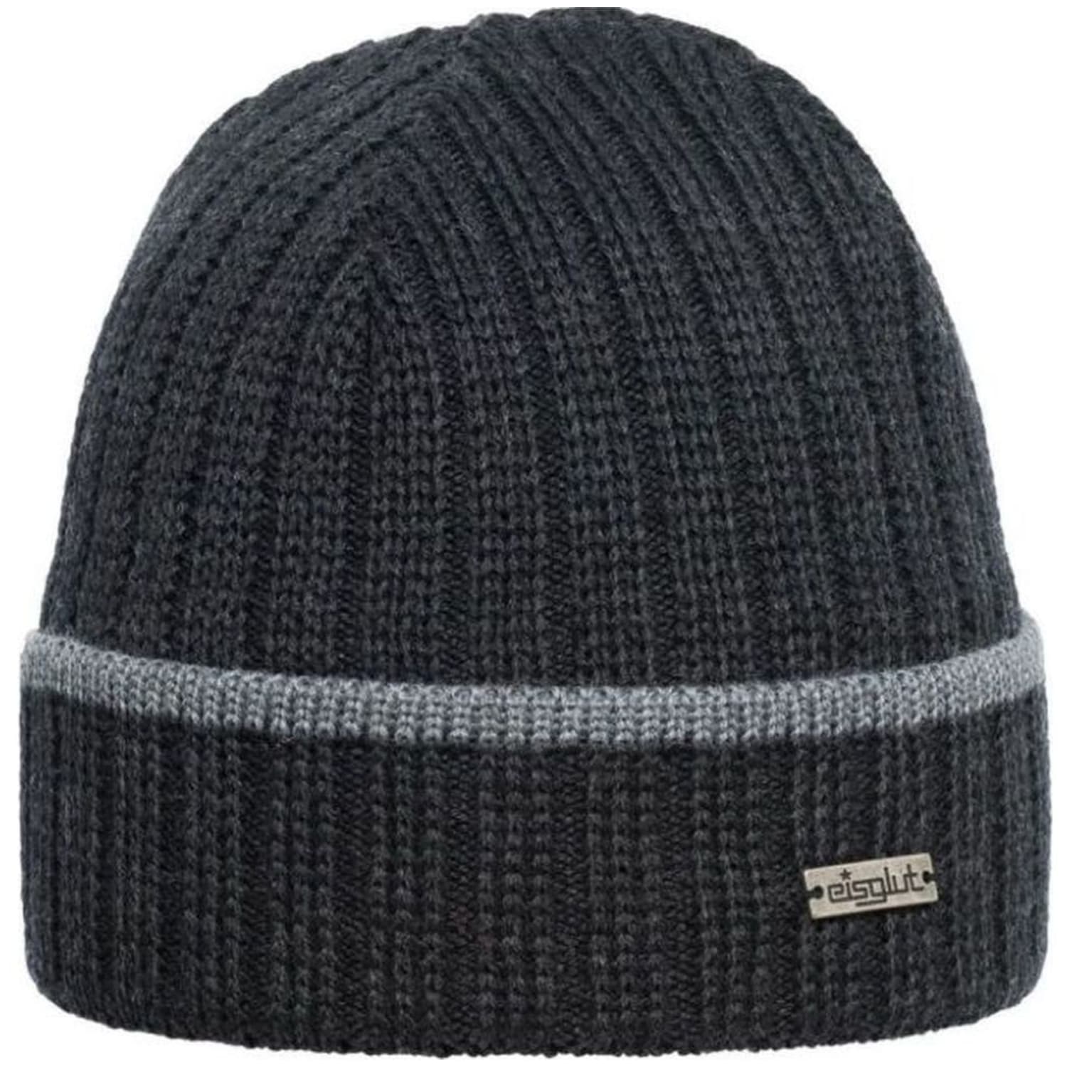 Eisglut Fisherg Merino Herren Mütze, grau, Gr. Einheitsgröße